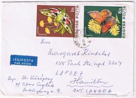 Stamps Hungary Envelope Budapest Butterflies 1975 - £3.10 GBP