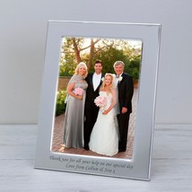 Personalised Engraved Any Message Silver Plated Photo Frame, Custom Mess... - $15.95