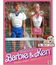 Barbie and Ken Tennis Stars Gift Set 7801 Mattel Vintage 1988 Barbie Ten... - $99.95