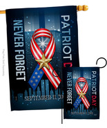 911 Never Forget Flags Set Patriot Day 28 X40 Double-Sided House Banner - £39.94 GBP