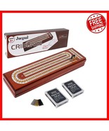 High-Quality Solid Wood Cribbage Board: Perfect Family Game Night Set - $55.08 CAD