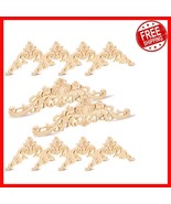 Large Decorative Wooden Appliques - 10 Piece Set for Elegant Furniture S... - $38.60