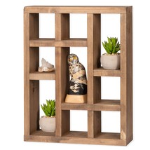 Rustic Wood Knick Knack Floating Shelf Barnwood - Wall Mounted Or Freestanding F - £54.52 GBP