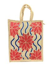 Indian Handblock Printed Jute Handbags for Travel Multipurpose shopping - £11.79 GBP