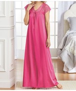 Women&#39;s Summer Spring Sleepwear lace trim maxi Nightgown intimate wear p... - $49.49