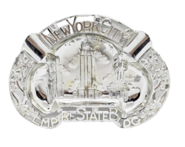 New York City Empire State Bldg, Statue of Liberty, &amp; Rockefeller Center Ashtray - £5.17 GBP