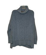 Aerie Turtleneck Sweater Size Medium Blue Knit Pullover Womens - £15.85 GBP