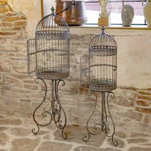 Zaer Ltd. Set of 2 Victorian Style Birdcage Planters Copenhagen 1843&quot; (A... - $395.95