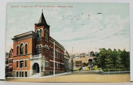 Dubuque Iowa Masonic Temple &amp; 11th Street Elevator 1907 to Chicago Postcard F14 - £7.95 GBP