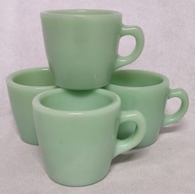 Fire King Jadeite C Handle Cups Mugs 4 Restaurantware 3&quot; - £107.76 GBP