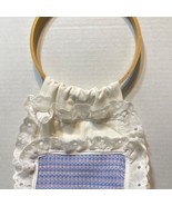 Vintage Handmade Fabric Quilted Toliet Tissue Holder Hanging Holds 4 Rol... - $23.49