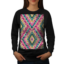 Wellcoda Psychedelic Pattern Womens Sweatshirt, Colorful Casual Pullover Jumper - £23.10 GBP+