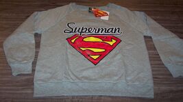 VINTAGE STYLE WOMEN'S TEEN SUPERMAN DC COMICS Crew Sweatshirt LARGE NEW ... - $34.65