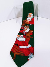Hallmark Christmas Neck Tie Santa&#39;s Workshop Yule Tie Greetings Men&#39;s - £7.99 GBP