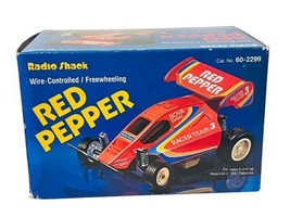 Red Pepper Radio Shack Remote Control Car Vtg Wire Box Drag Race Freewheeling - £59.02 GBP