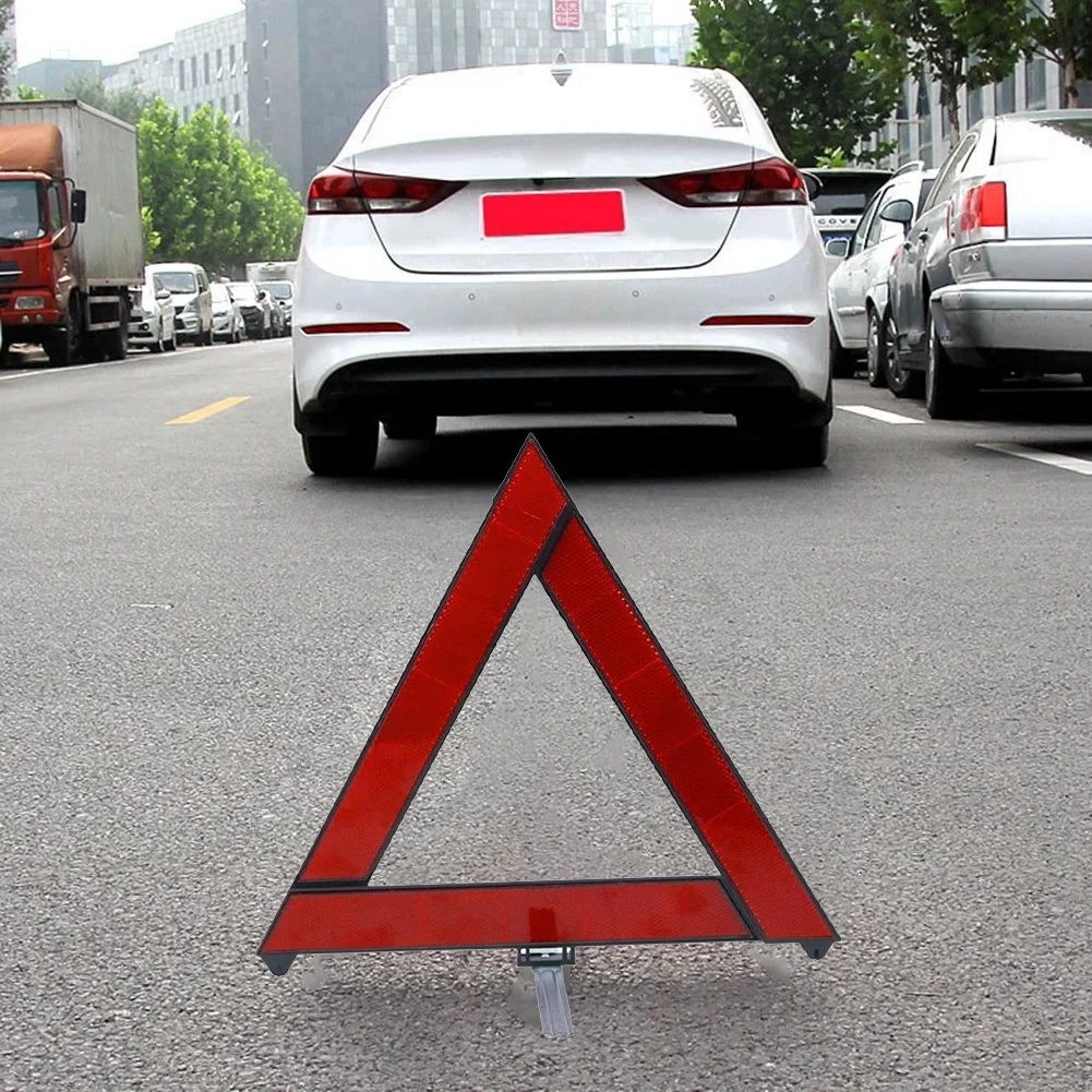 Foldable Warning Triangle with Reflective Strip for Car Emergency Breakdown Sa - £12.37 GBP