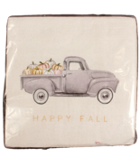 FALL COCKTAIL NAPKINS 40 Ct  Happy Fall Truck Full of Pumpkins Design Cr... - $3.99