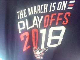 NHL Columbus Blue Jackets Hockey 2018 Playoffs T Shirt Mens XL Blue - $13.10