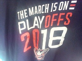 NHL Columbus Blue Jackets Hockey 2018 Playoffs T Shirt Mens XL Blue - £10.43 GBP