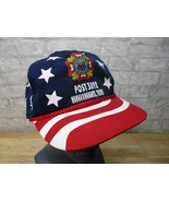 Vintage Nissun Military Post 3892 American flag Veterans Hat Rope Brim P... - $19.79