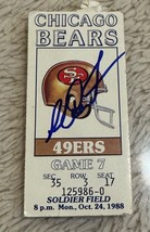 RARE RICHARD DENT Signed Oct 24, 1988 Ticket stub Chicago BEARS - $989.99