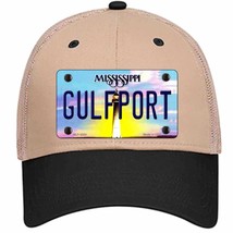 Gulfport Mississippi Novelty Khaki Mesh License Plate Hat - $28.99