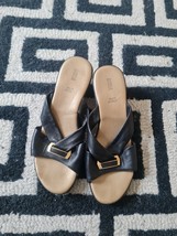 Marks &amp; Spencer Black Slippers For Women Size 6.5uk - £21.58 GBP