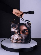 3D Printed Leather Women Shoulder Bag Colorful Crossbody Art - £50.65 GBP