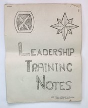 Leadership Training Notes 25th Field Artillery Battalion Fort Riley KS Read Desc - £11.81 GBP