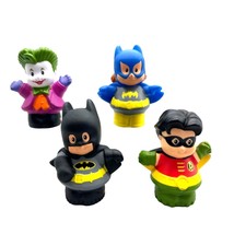 Fisher Price Little People DC Friends Super Heroes Lot of 4 * Batman * Robin - £10.55 GBP