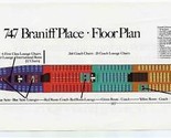 Braniff International 747 Braniff Place Floor Plan &amp; Hawaii Service 1971 - $21.78