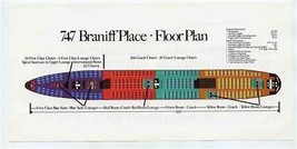 Braniff International 747 Braniff Place Floor Plan &amp; Hawaii Service 1971 - £17.13 GBP