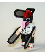 Minifigure Custom Toy Figure Chainsaw Man Horror Movie White Shirt - $6.50