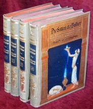 1922 Die Sitten der Volker Georg Buschan 4 Volumes Illustrated Anthropology Rare - £273.77 GBP