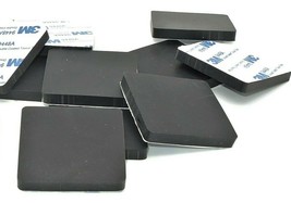 2&quot; Square x 1/4&quot; Thick Silicone Rubber Pads for Commercial Gym Equipment 3M Back - £12.29 GBP+