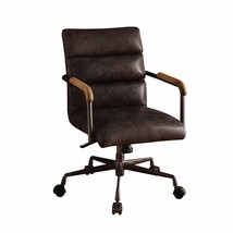Black Adjustable Swivel Faux Leather Rolling Office Chair - $15,598.52 MXN