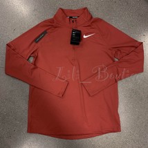 NWT Nike CD8273-642 Men&#39;s Element Half-Zip Running Top Shirt Burnt Orange Size M - £31.25 GBP