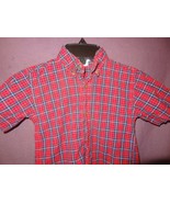 Plaid Red Dress Shirt size 3T Kitestrings Short Sleeve Button Down - £6.28 GBP