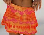 Beach skirts summer high waist floral printing ruched slim short mini skirt a line thumb155 crop