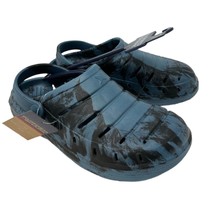 Clogs Sandals 7 Men&#39;s Comfort  Rugged Shark Blue Swirl Slip on Water Friendly - £10.90 GBP