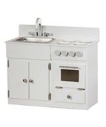 KITCHEN SINK STOVE &amp; OVEN - Gray Amish Handmade Solid Wood Play Furnitur... - £443.95 GBP