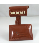 Vintage Treasure Craft Brown US Mail Mailbox &amp; Envelope Salt &amp; Pepper Sh... - €16,78 EUR