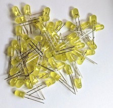 50 pcs 5mm YELLOW LED diffused brand new bright - Mr Circuit - $1.97