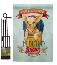 Chihuahua Micro Brew Garden Flag Set Dog 13 X18.5 Double-Sided House Banner - £22.46 GBP