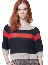 $228 Anthropologie Bumbubali Pullover Small 2 4 Striped Linen Blend Slou... - £57.27 GBP