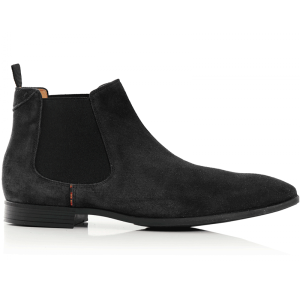 Made To Order Men Chelsea Black Jumper Slip On Suede Leather Ankle Boots US 7-16