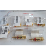 High-Quality Gold Plated Speaker Banana Plugs Pack of 7 Red Open Screw - $8.42