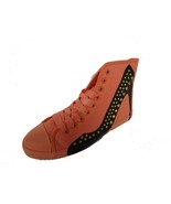 BE&amp;D by Maison Dumain Hey Stud Pale Pink Canvas Black Heels Womens Sneakers - $49.99