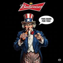 Budweiser Bud Light Beer Advertising Metal  Sign 8x12in Vintage Uncle Sam 1 - $24.74