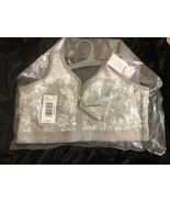 Cacique Cotton Unlined No Wire Bra Gray Floral Print 38DDD - $529.05 MXN